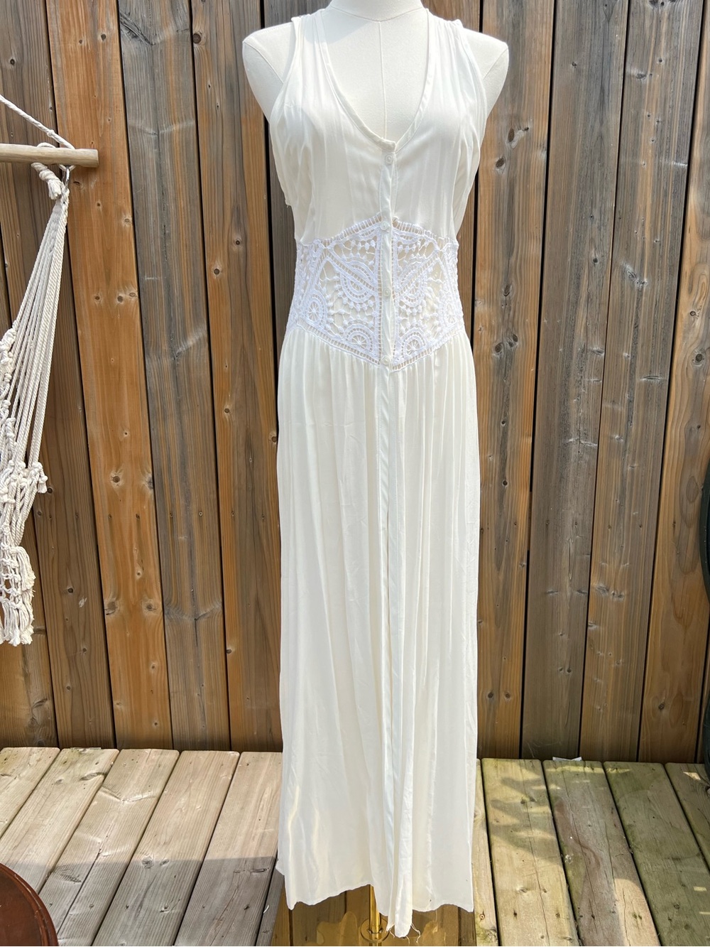 Haute Society White Lace Sleeveless Cover